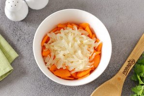 Маринованный лук с морковью быстрого приготовления Маринованный лук с морковью быстрого приготовления