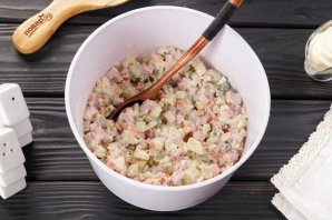 Салат "Шапочка Деда Мороза" Салат "Шапочка Деда Мороза"