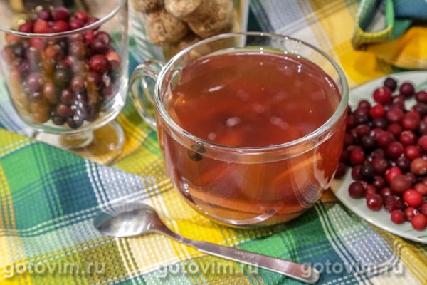Компот из клюквы с яблоками в мультиварке Компот из клюквы с яблоками в мультиварке