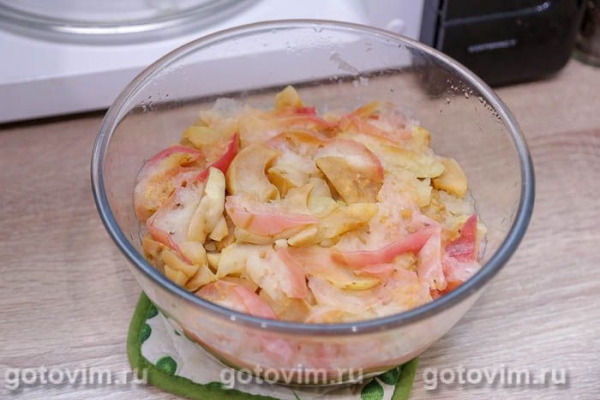 Яблочное повидло в микроволновке