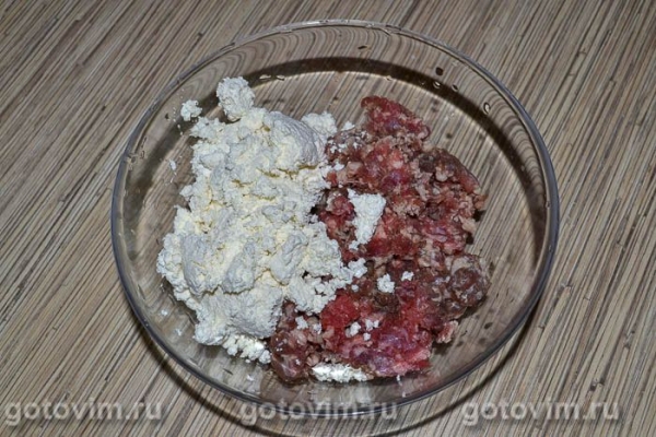 Мясные котлеты с творогом