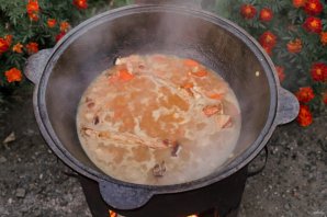Гороховый суп на костре