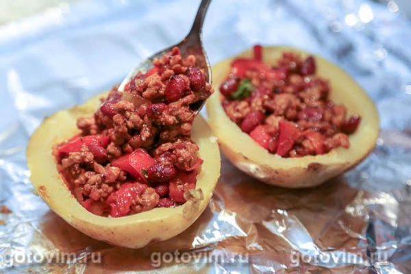 Фаршированный картофель по-мексикански Фаршированный картофель по-мексикански